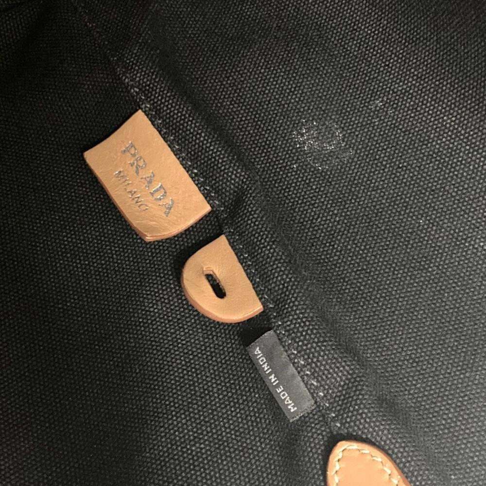PRADA Black Canvas Shoulder Bag - Picture 7 of 9